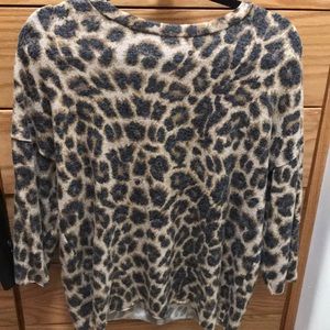 Cheetah print loose shirt